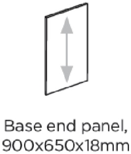 BASE END PANEL 900X650MM - BELSAY